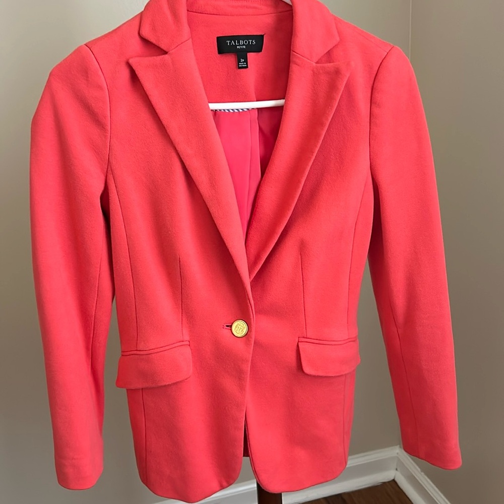 Coral blazer Talbots petite